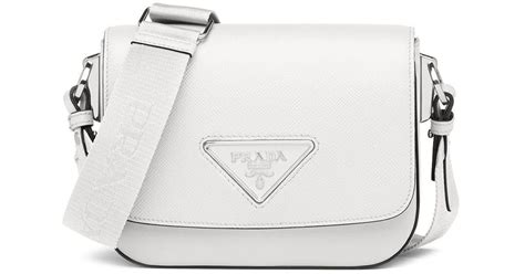 prada umhängetasche weiss|Weiss Handtasche Aus Leder, Klein .